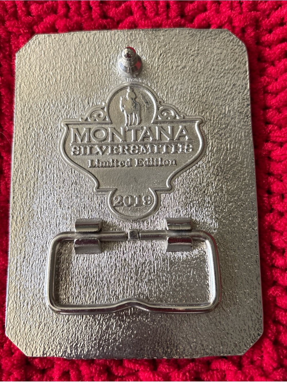 2019 Pendleton Whisky Belt Buckle Let'er Buck Montana Silversmiths View 2